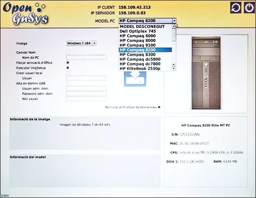 PAS equipment management