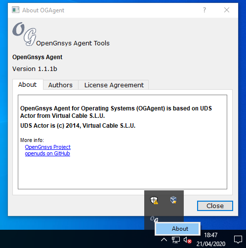 OGAgent para Windows