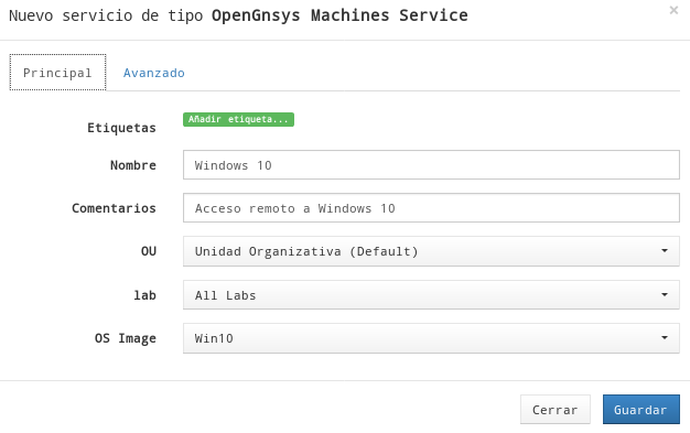 UDS: nuevo servicio en OpenGnsys